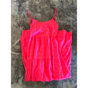 Ladies’ Tie-Back Maxi Dress. Bright Pink. Like new. Tiered Cutout Versatile. XL